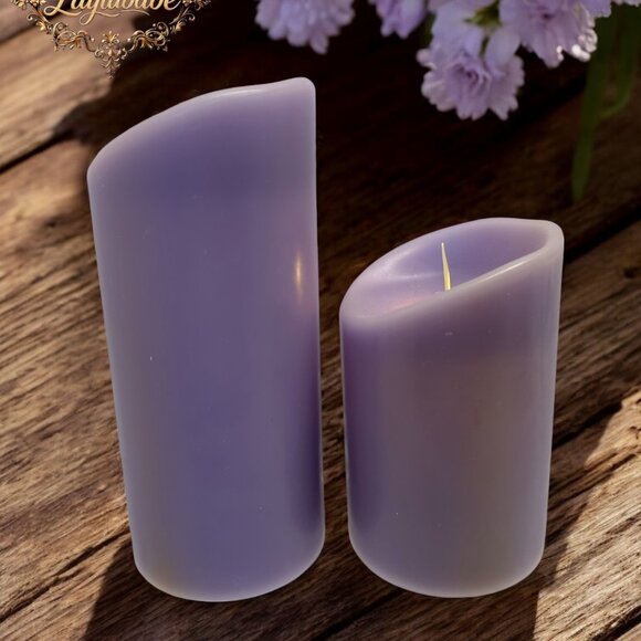 Luminara 2 Lilac Battery Powered Candles Used {READ) - Picture 5 of 6